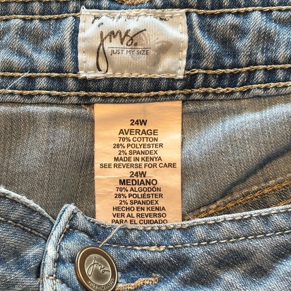 JMS Just My Size Women’s Plus 24W Denim Jean Shorts - Picture 2 of 5